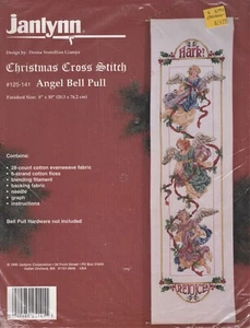 Janlynn Navidad Punto de Cruz KIT DE EXTRACCIÓN DE CAMPANA DE ÁNGEL 8" X 30" Sin usar #125-141 - Imagen 1 de 3