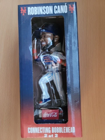 Robinson Cano Connecting Bobblehead Coca Cola New York Mets 2020 New In Box Cover