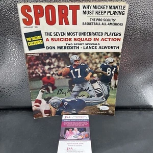 REVISTA DEPORTIVA FIRMADA DON MEREDITH Enero 1967 DALLAS COWBOYS MVP - JSA AUTENTICIDAD - Imagen 1 de 3