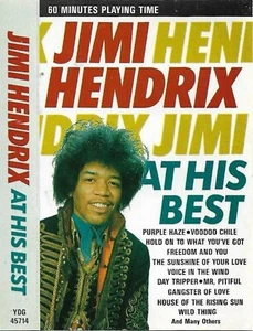 Jimi Hendrix At His Best CASSETTE ALBUM ROCK Alternative Rock, Blues Rock, - Picture 1 of 7