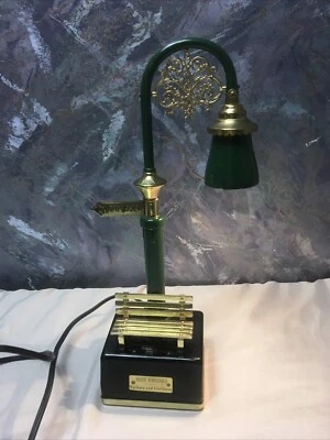 Vintage Swank Hyde Park Electric Lamp Green 13”#143 - Image 1 of 4