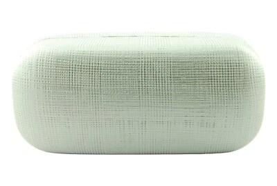 Protective Hard Case Cover Sunglasses Eyeglasses Silver Tone Houndstooth Prints. - Image 1 of 3