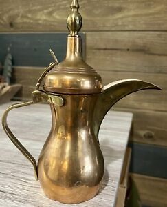 Antique/Vintage Brass Middle Eastern Dallah Coffee Tea Pot / Turkish Arabic