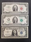 U.S. Bills starter lot $2.00 red seal, silver certificate, uncirculated $2.00