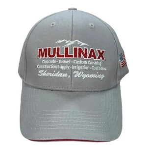 De Colección Mullinax Hormigón Construcción Gris Carbón Rojo Sheridan Wyoming Sombrero con Correa - Imagen 1 de 5