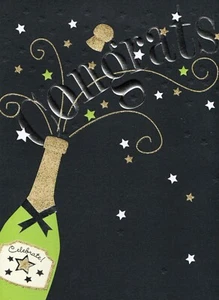 'CONGRATULATIONS' GREETINGS CARD AND ENVELOPE 9"x 6" - Picture 1 of 3