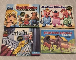 4 X Vintage Children’s Pop Up Books 70s Cinderella 3 Little Pigs Goldilocks - Picture 1 of 15