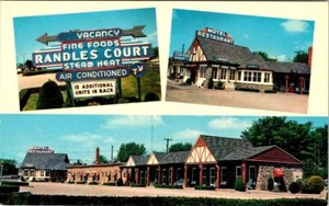 Eldon, MO Missouri RANDLES COURT MOTEL ~ RESTAURANT Highway 54 Postkarte am Straßenrand - Bild 1 von 2