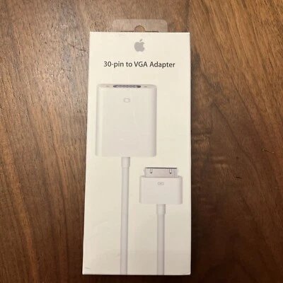 30 Pin Dock Connector to VGA Adapter Converter Cable iPad Iphone Genuine Apple - Image 1 of 2