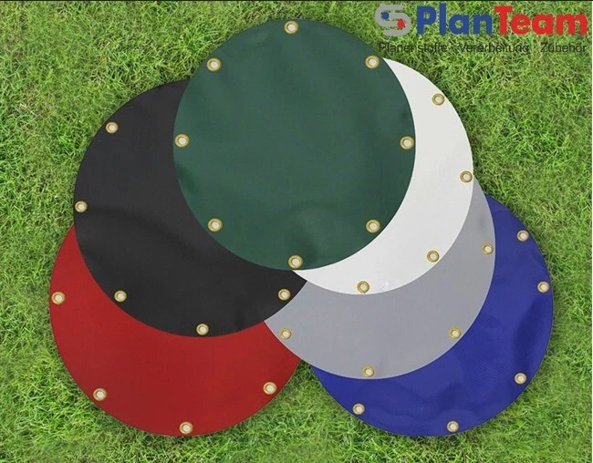 LKW Plane Rund - Poolplane - versch. Farben & Durchmesser (mind. 620g/m²) Ösen