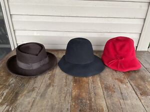 Lot of Vintage Wool Women's Hat Henry Pollak Glenover