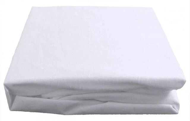 Rysons Mattress Protector Cover - White, Size Double