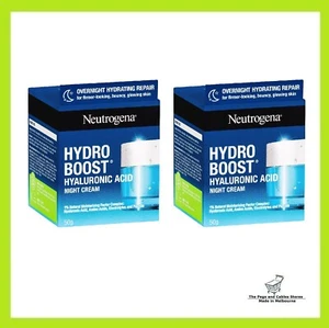 Neutrogena Hydro Boost Hyaluronic Acid Night Cream 50g x 2 tubs - Picture 1 of 3