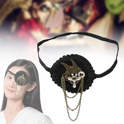 Eye Mask Masquerade Vintage Steampunk Cosplay Pirate Blindfold for Women Men - Image 1 of 4