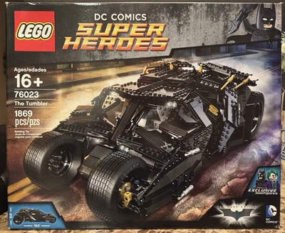 LEGO DC Super Heroes Batman 76023 The Tumbler Complete w Minifigs Box & Manuals  - Image 1 of 4