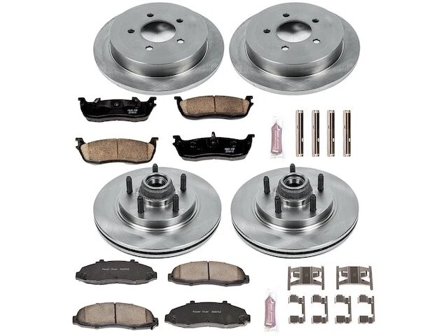 Front and Rear Brake Pad and Rotor Kit For 2002 Lincoln Blackwood SK569ZS Foto 1 de 1