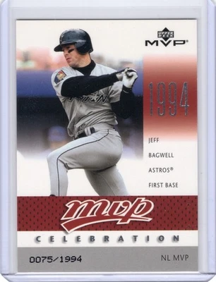 Jeff Bagwell 2003 Jugador Más Valioso Cubierta Superior S/N# 75/1994 Salón de la fama Astros de Houston #MVP19 Foto 1 de 2