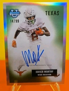 2023 Bowman U Xavier Worthy #55B-XW "1955 Bowman Auto /99" Longhorns - Picture 1 of 10