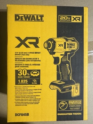 Dewalt DCF845B 3-Speed Brushless 20V Cordless 1/4 Impact Driver DCF845 - Image 1 of 4