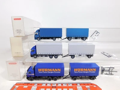 3X Wiking H0 1:87 LKW MB: 564 + 571 Hörmann + B 6 600 0279 Mint + Box #DD745-0,5 - Immagine 1 di 4