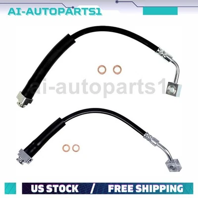 2pcs Front Brake Hydraulic Hose Kit For Ford Explorer 2016 2017 2018 2019 - Image 1 of 4
