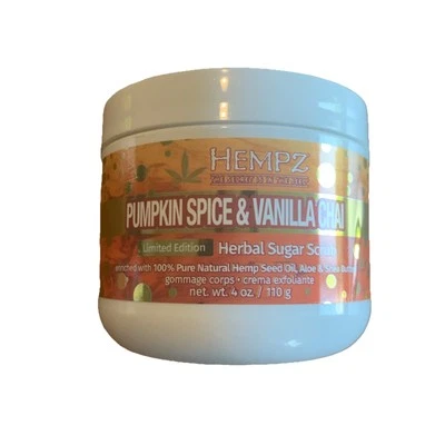 Hempz Pumpkin Spice & Vanilla Chai Herbal Sugar Scrub 4 oz *Limited Edition * - Image 1 of 3