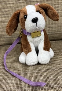 Our Generation Pet Dog Plush BEAGLE with Purple Leash & Collar - Picture 1 of 10
