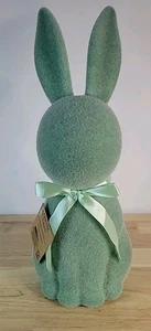 16 In Flocked Green Easter Bunny Decor Way To Celebrate New With Tags - Picture 1 of 10