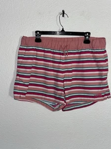 The Northface Womens Running Shorts Size Large Pink Stripes Drawstring Waist - Picture 1 of 4