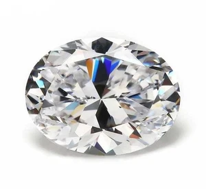 Oval Loose Gemstone Lab Created Cubic Zirconia Fine Cut For Assorted Jewelry - Picture 1 of 5