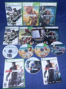 Xbox 360; Kane & Lynch Dead Men, Max Payne 3, Bionic Commando, Just Cause 2, VG - Picture 1 of 5