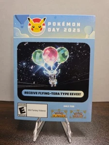 Pokemon Scarlet & VioletPokemon Day 2025 Flying Tera Type Eevee Redemption Card - Picture 1 of 2
