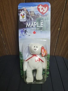 Maple The Bear -1999 McDonald's Ty Beanie Baby With Rare Errors 1993/OAKBROOK - Picture 1 of 3