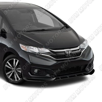 For 2018-2021 Honda Fit Painted Black Front Bumper Body Kit Spoiler Lip 3PCS - Image 1 of 4