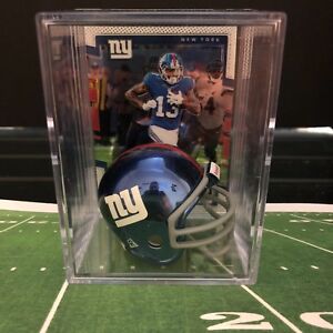 Chrome Edition New York Giants Odell Beckham Jr. Mini Helmet Shadowbox w/ card