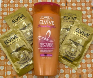 L'Oreal Paris Elvive Dream Lengths Restoring Shampoo Long Damaged & 4 Balms - Picture 1 of 6