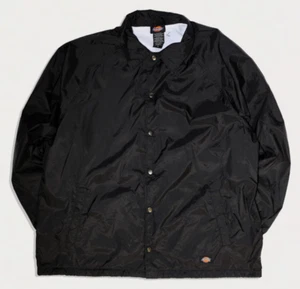 MEN BLACK DICKIES LIGHTWEIGHT WINDBREAKER JACKET - SIZE XL - Picture 1 of 8