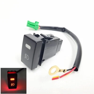 For 2004-2006 MAZDA3 Fog Light On/Off Push Switch Wires Button Red LED Indicator - Image 1 of 4
