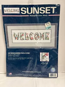 2003 Dimensions 18 x 6 Counted Cross Stitch Hummingbird Welcome NEU in Pkg - Bild 1 von 4