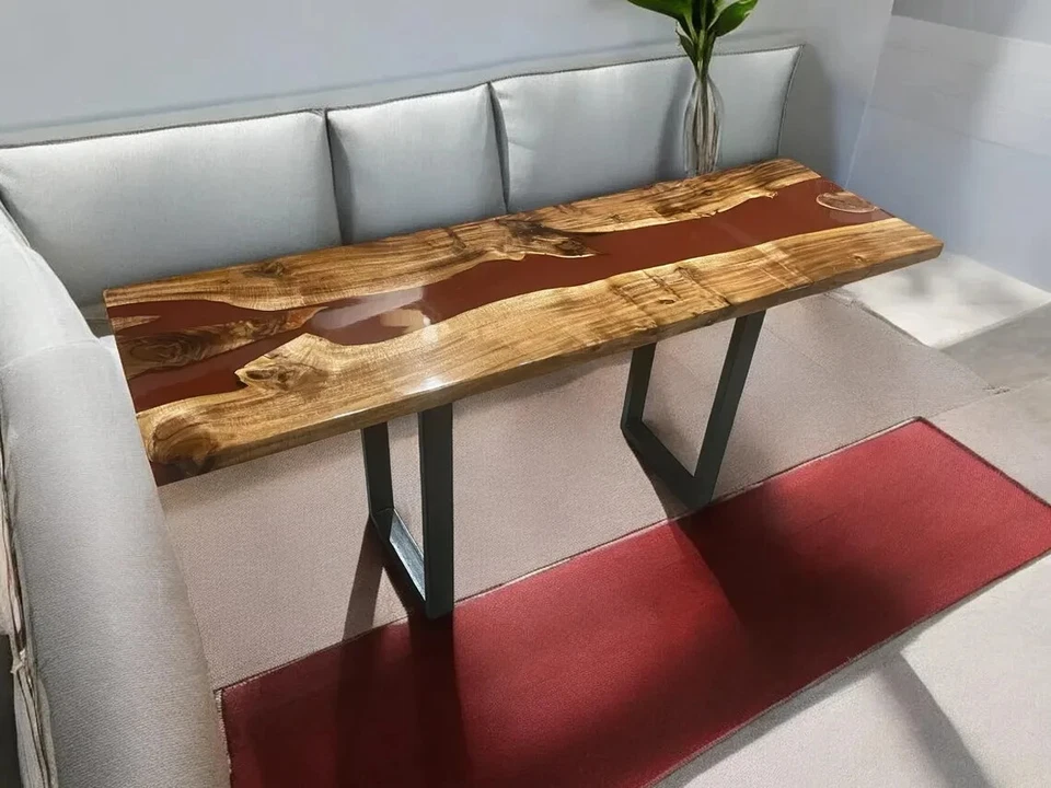 epoxy resin console table/epoxy console table/epoxy end table for sale Home deco - Image 1 of 4