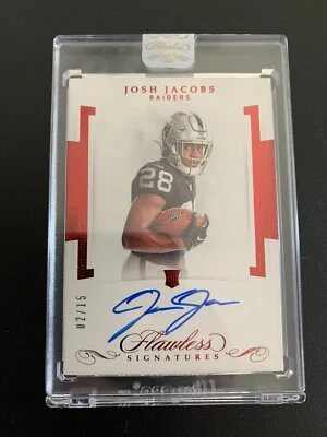 2019 Flawless Rookie Signatures Josh Jacobs Ruby💥02/15💥 LV Raiders Sealed - Image 1 of 2