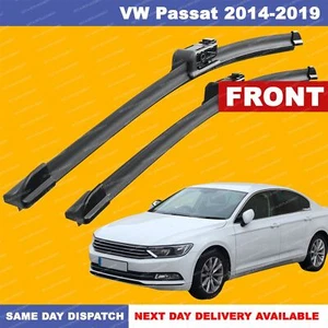 For VW Passat 14-24 Slim Top Front Windscreen Aero Wiper Blades SET 26"18" - Picture 1 of 3