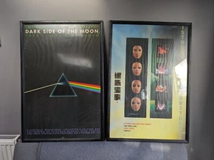 Vintage Pink Floyd ORIGINAL Display Posters Dark Side of the Moon Etc Framed - Picture 1 of 6