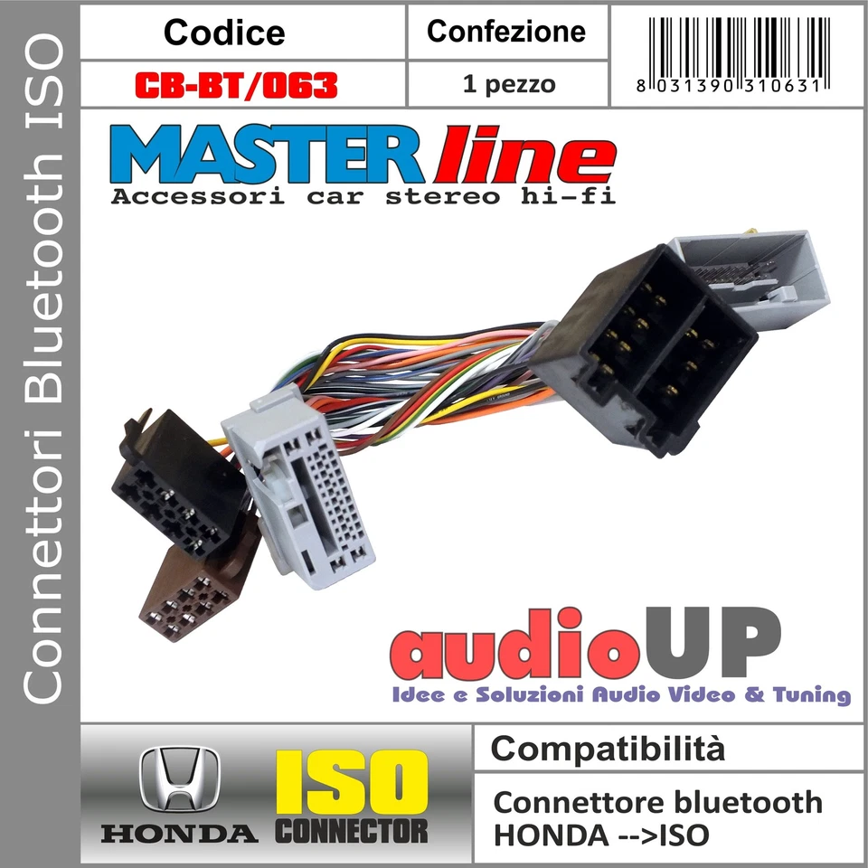 Connecteur Iso Interface Bluetooth pour Honda Pilot 2008 IN Avant - MASTERLINE - Photo 1/2