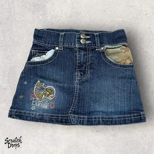 VTG NWT Disney Kids Girls Pick Size 4T Embroidered BAMBI Denim Jean Skirt - Picture 1 of 3