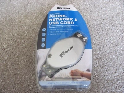 Brand New Targus Retractable Phone, Network & USB Cord ACC8002US - Image 1 of 2