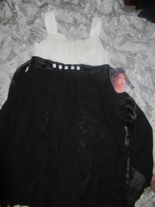 nwt Biscotti black white chiffon part dress girls 10 free ship USA - Picture 1 of 2