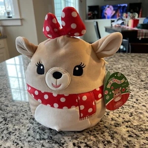 NWT 2023 Squishmallows Clarice The Rudolph Reindeer Red Nosed 8” Christmas #002 - Picture 1 of 11