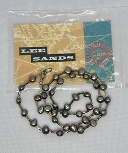 Lee Sands Cultured Pearls & Twisted Tubes Silver Tone Beaded Necklace 20” - Picture 1 of 7