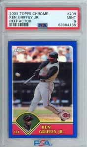 Ken Griffey 2003 Topps Chrome Refractor PSA 9 #239 Reds Pop 8 - Picture 1 of 2